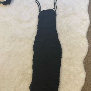 long black dress. PrettyLittleThing. size 0
